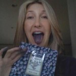 Stained mouth from blueberries