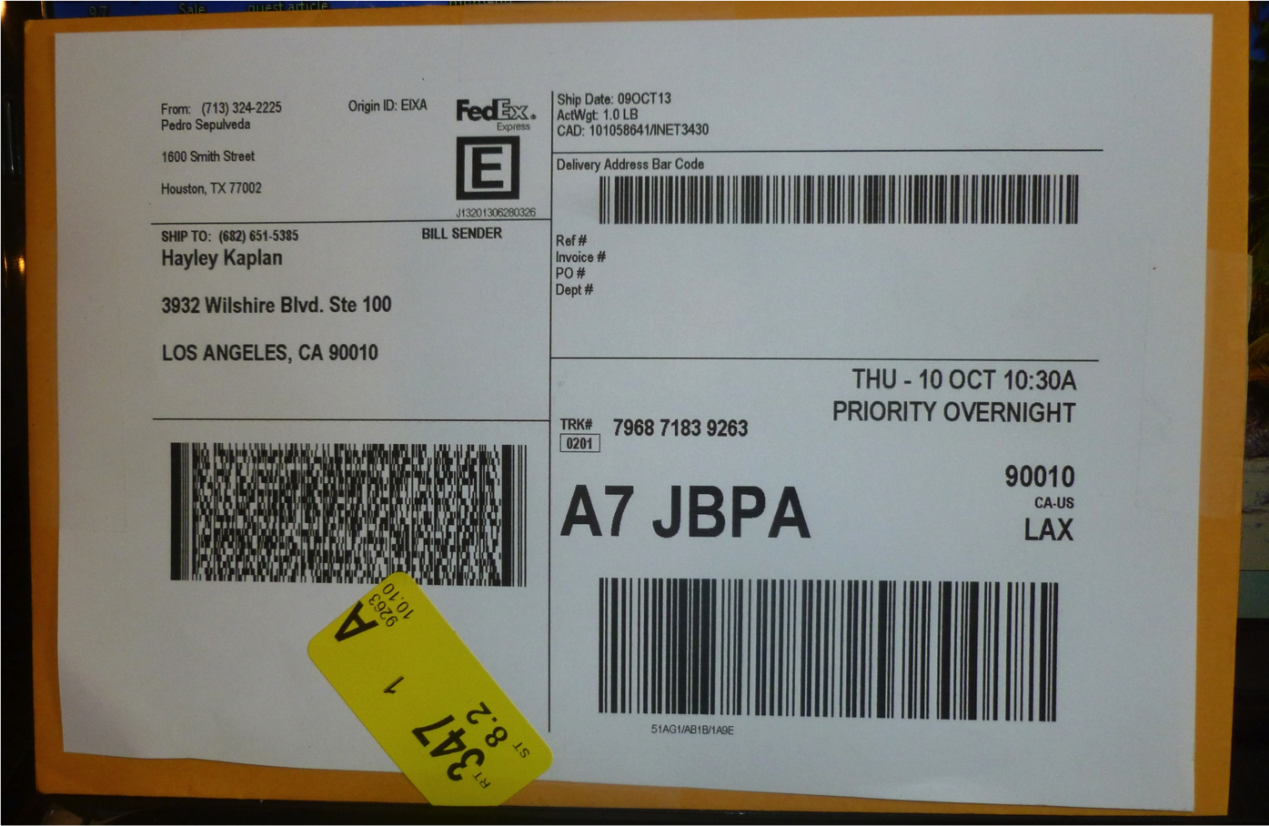ebay standard shipping envelope