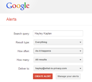 How to set a Google Alert