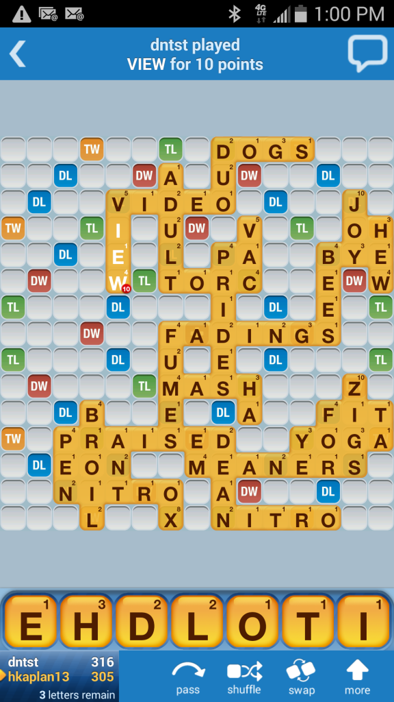 Words With Friends Board